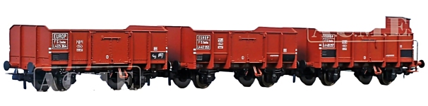 ACME 45183 - H0 - 3-tlg. Set Offene Güterwagen, FS, Ep. III - Set 1